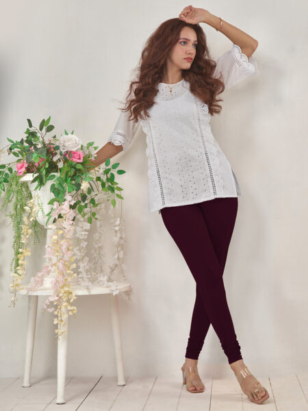 LYRA WINE Premium Churidaar Leggings
