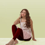 LYRA PARRY RED Ankle Length Leggings