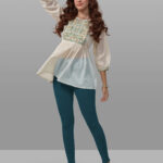 LYRA PINE GREEN Ankle Length Leggings
